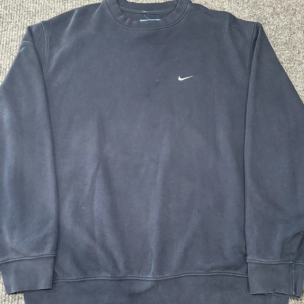 VINTAGE Nike Sweatshirt Mens XL Navy Blue Swoosh Crewneck Pullover Logo‎ 2000s